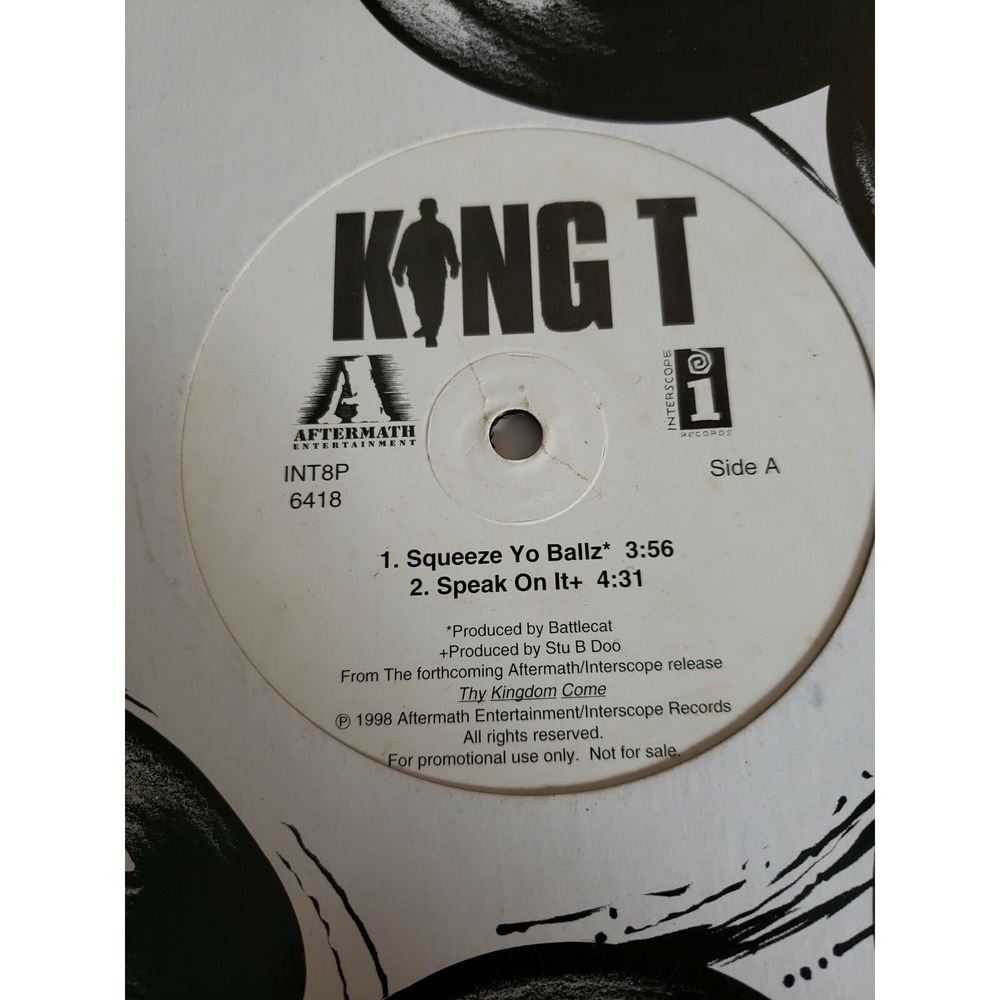KING T - Squeeze Yo Ballz / Stay Down , Record 12" VG Promo